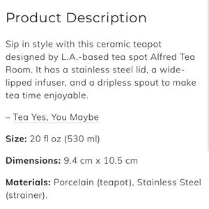 Kitchen - Ceramic Tea Pot Kitchen - Ceramic Tea Pot